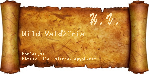 Wild Valéria névjegykártya