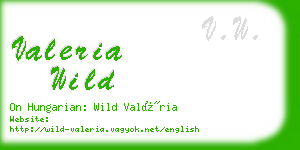 valeria wild business card